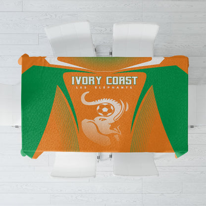 Ivory Coast Football 2026 Tablecloth Go Les Elephants