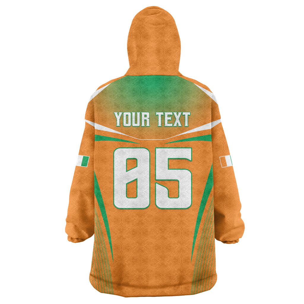 Custom Ivory Coast Football 2026 Wearable Blanket Hoodie Go Les Elephants