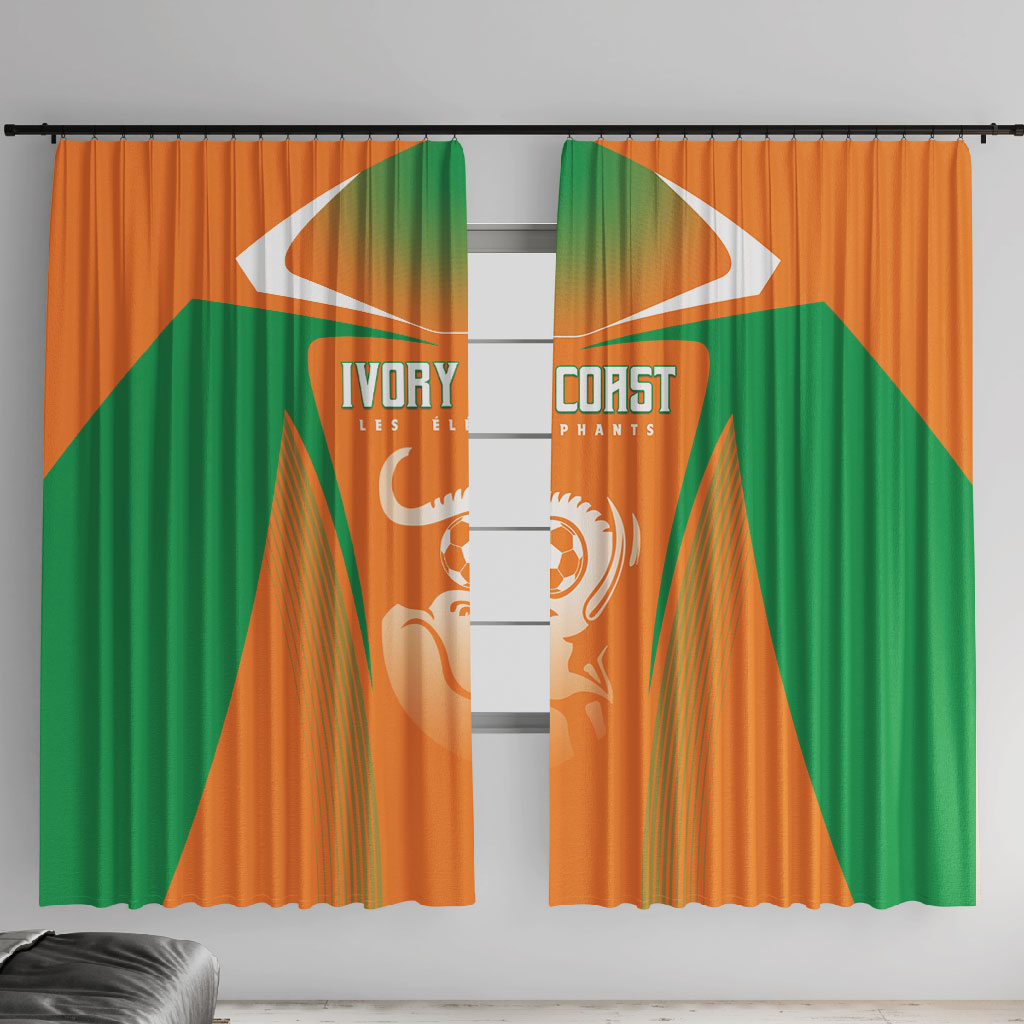 Ivory Coast Football 2026 Window Curtain Go Les Elephants
