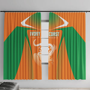 Ivory Coast Football 2026 Window Curtain Go Les Elephants