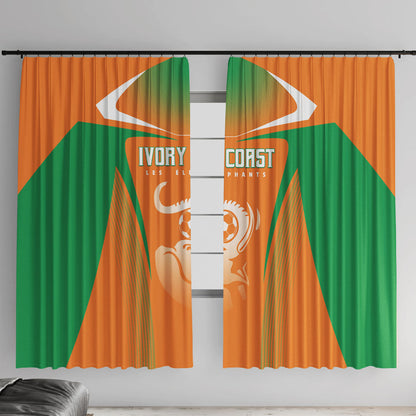 Ivory Coast Football 2026 Window Curtain Go Les Elephants