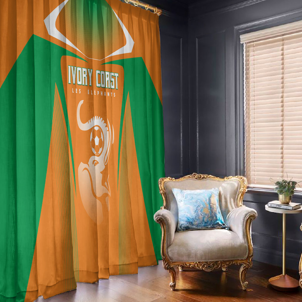Ivory Coast Football 2026 Window Curtain Go Les Elephants