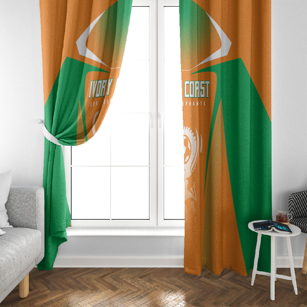 Ivory Coast Football 2026 Window Curtain Go Les Elephants
