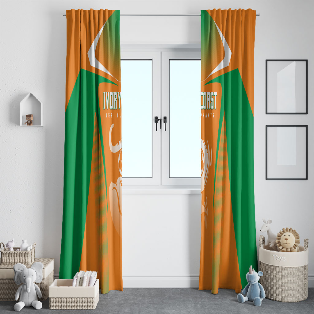 Ivory Coast Football 2026 Window Curtain Go Les Elephants