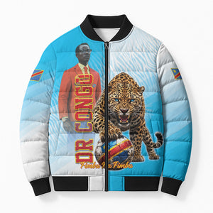 Custom DR Congo Football 2026 Bomber Puffer Jacket Fimbu Na Fimbu