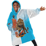 Custom DR Congo Football 2026 Kid Wearable Blanket Hoodie Fimbu Na Fimbu