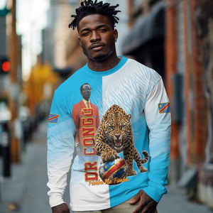 Custom DR Congo Football 2026 Long Sleeve Shirt Fimbu Na Fimbu