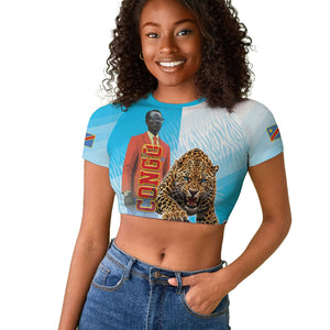 Custom DR Congo Football 2026 Raglan Cropped T shirt Fimbu Na Fimbu