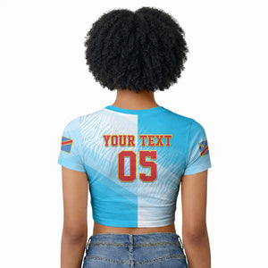 Custom DR Congo Football 2026 Raglan Cropped T shirt Fimbu Na Fimbu