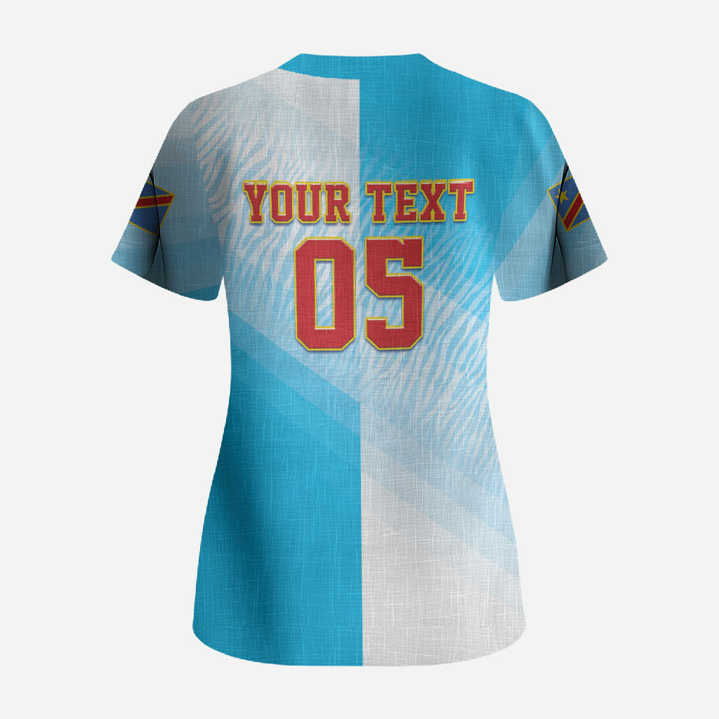Custom DR Congo Football 2026 Scrub Top Fimbu Na Fimbu