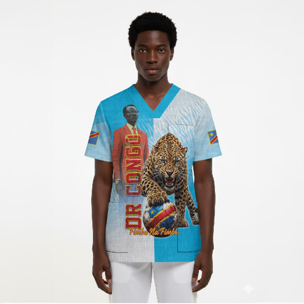 Custom DR Congo Football 2026 Scrub Top Fimbu Na Fimbu