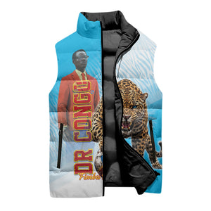 Custom DR Congo Football 2026 Sleeveless Puffer Jacket Fimbu Na Fimbu