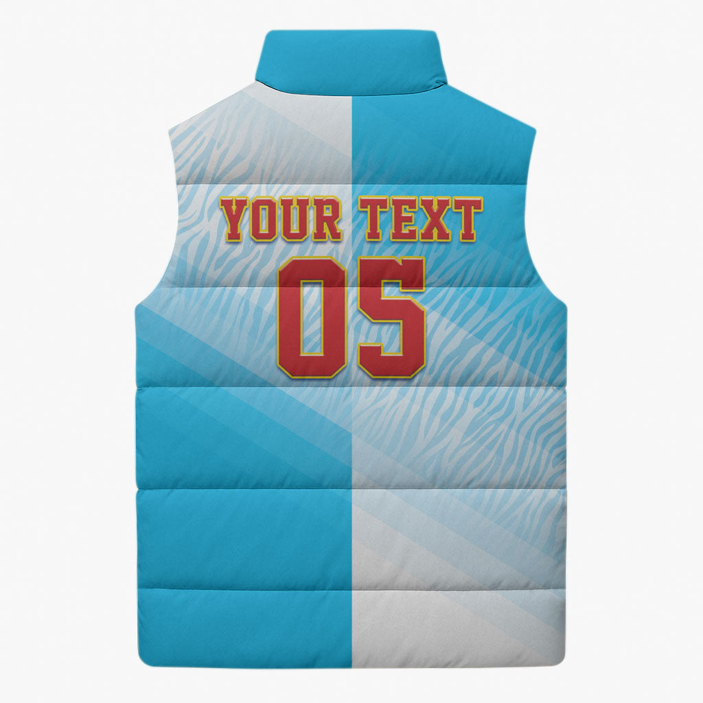 Custom DR Congo Football 2026 Sleeveless Puffer Jacket Fimbu Na Fimbu