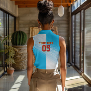 Custom DR Congo Football 2026 Women Sleeveless Polo Shirt Fimbu Na Fimbu