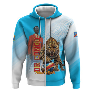 Custom DR Congo Football 2026 Zip Hoodie Fimbu Na Fimbu