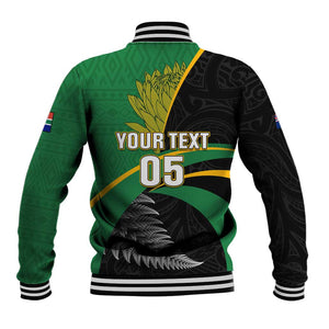 Custom New Zealand And South Africa Rugby Baseball Jacket 2023 Springboks Combine All Black Silver Fern LT05