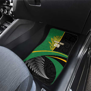 New Zealand And South Africa Rugby Car Mats 2023 Springboks Combine All Black Silver Fern