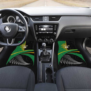 New Zealand And South Africa Rugby Car Mats 2023 Springboks Combine All Black Silver Fern