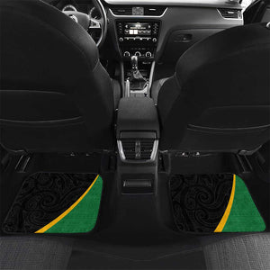 New Zealand And South Africa Rugby Car Mats 2023 Springboks Combine All Black Silver Fern