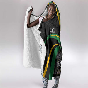 New Zealand And South Africa Rugby Hooded Blanket 2023 Springboks Combine All Black Silver Fern