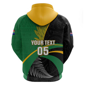 Custom New Zealand And South Africa Rugby Hoodie 2023 Springboks Combine All Black Silver Fern