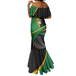 Custom New Zealand And South Africa Rugby Mermaid Dress 2023 Springboks Combine All Black Silver Fern