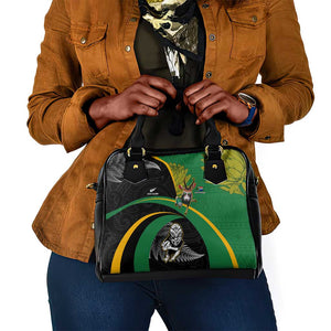 New Zealand And South Africa Rugby Shoulder Handbag 2023 Springboks Combine All Black Silver Fern