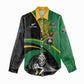 Custom New Zealand And South Africa Rugby Women Casual Shirt 2023 Springboks Combine All Black Silver Fern LT05