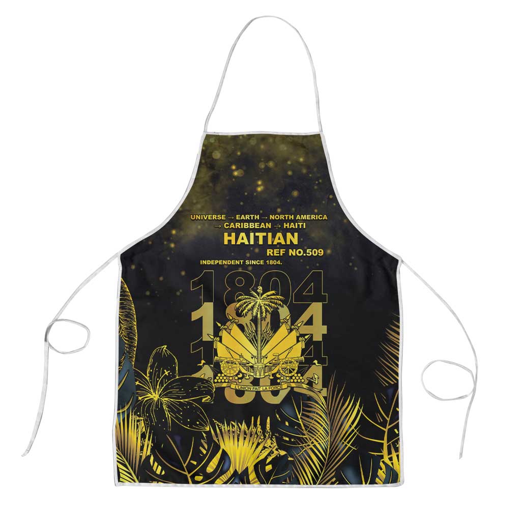 Haiti 1804 Apron Gold Tropical Leaves And Coat Of Arms