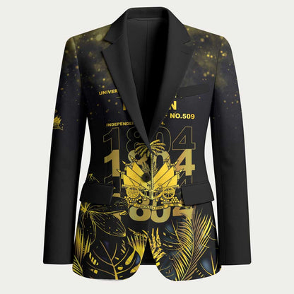 Haiti 1804 Blazer Gold Tropical Leaves And Coat Of Arms