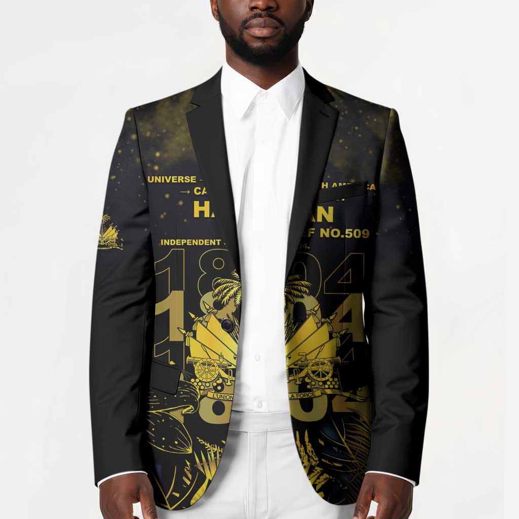 Haiti 1804 Blazer Gold Tropical Leaves And Coat Of Arms