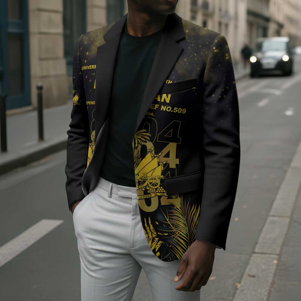 Haiti 1804 Blazer Gold Tropical Leaves And Coat Of Arms