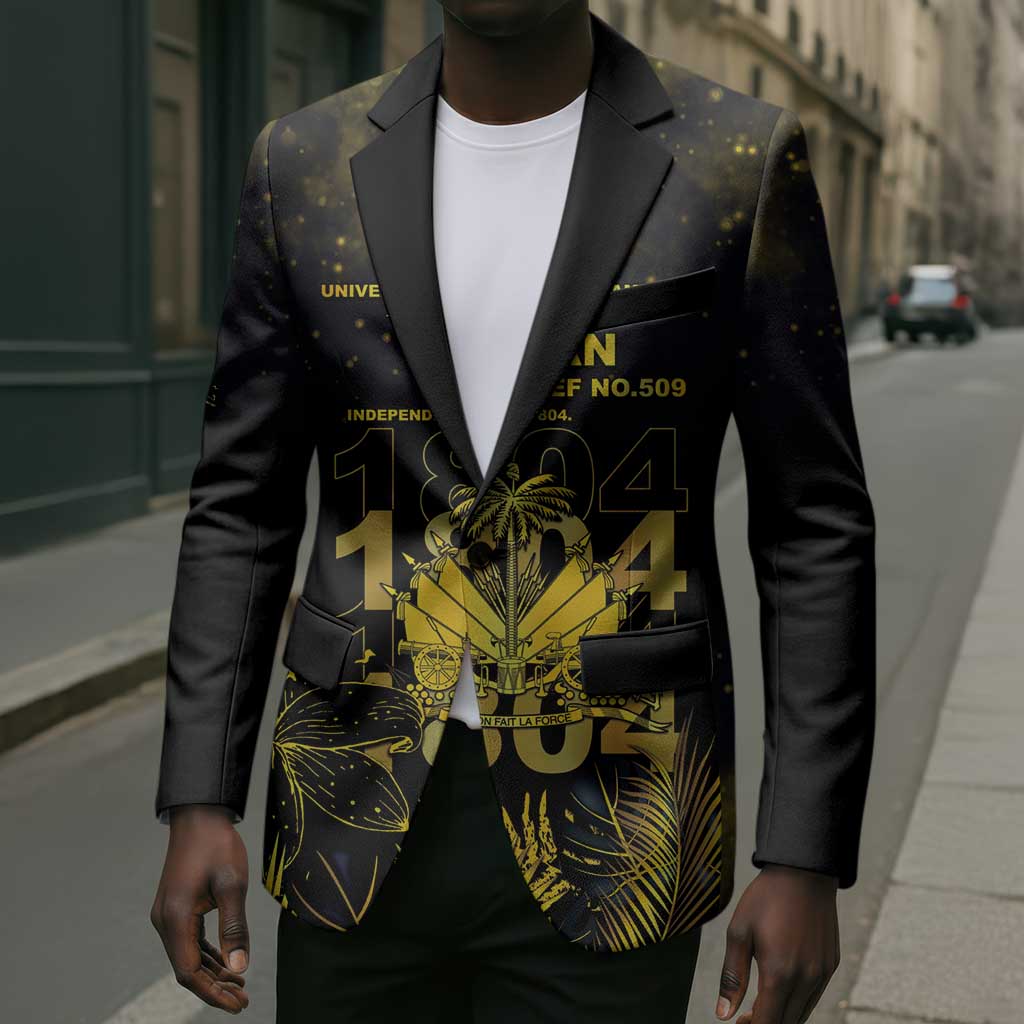 Haiti 1804 Blazer Gold Tropical Leaves And Coat Of Arms