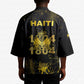 Haiti 1804 Kimono Gold Tropical Leaves And Coat Of Arms