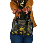 Haiti 1804 Shoulder Handbag Gold Tropical Leaves And Coat Of Arms - African Pride