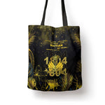 Haiti 1804 Tote Bag Gold Tropical Leaves And Coat Of Arms