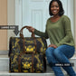 Haiti 1804 Travel Bag Gold Tropical Leaves And Coat Of Arms