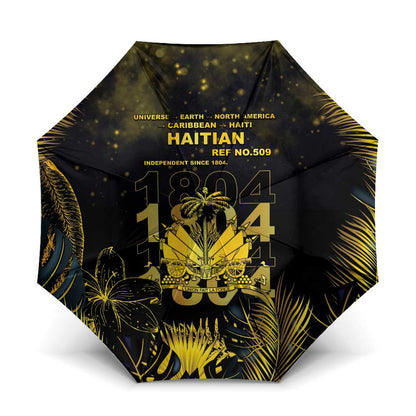 Haiti 1804 Umbrella Gold Tropical Leaves And Coat Of Arms