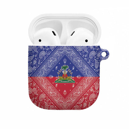 Afro Haiti Paisley AirPods Case Haitian Flag Bandana Style