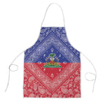 Afro Haiti Paisley Apron Haitian Flag Bandana Style