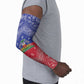 Afro Haiti Paisley Arm Sleeves Haitian Flag Bandana Style