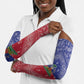 Afro Haiti Paisley Arm Sleeves Haitian Flag Bandana Style