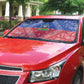 Afro Haiti Paisley Auto Sun Shade Haitian Flag Bandana Style