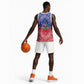 Afro Haiti Paisley Basketball Jersey Haitian Flag Bandana Style - African Pride