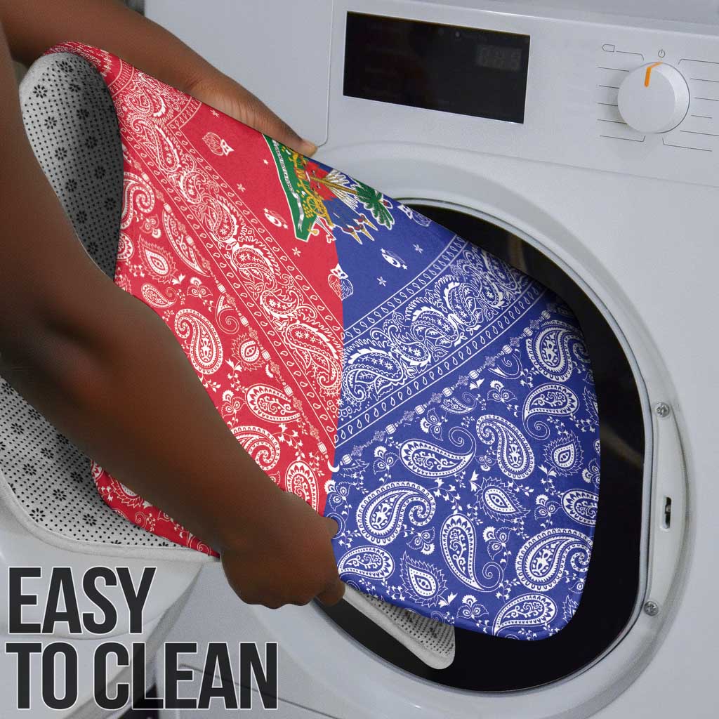 Afro Haiti Paisley Bathroom Set Haitian Flag Bandana Style