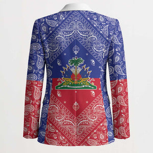 Afro Haiti Paisley Blazer Haitian Flag Bandana Style