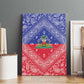 Afro Haiti Paisley Canvas Wall Art Haitian Flag Bandana Style - African Pride