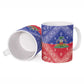 Afro Haiti Paisley Ceramic Mug Haitian Flag Bandana Style