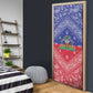 Afro Haiti Paisley Door Cover Haitian Flag Bandana Style