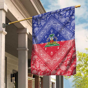 Afro Haiti Paisley Garden Flag Haitian Flag Bandana Style - African Pride